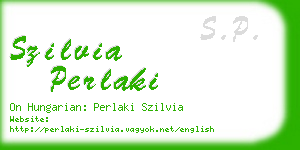 szilvia perlaki business card